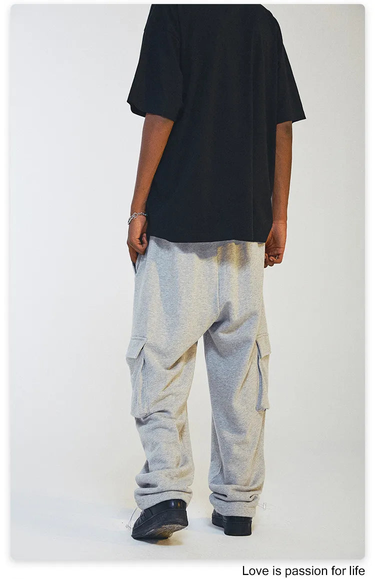 Men's Straight Leg Loose Double Pocket Sweatpants - ChoreGirl