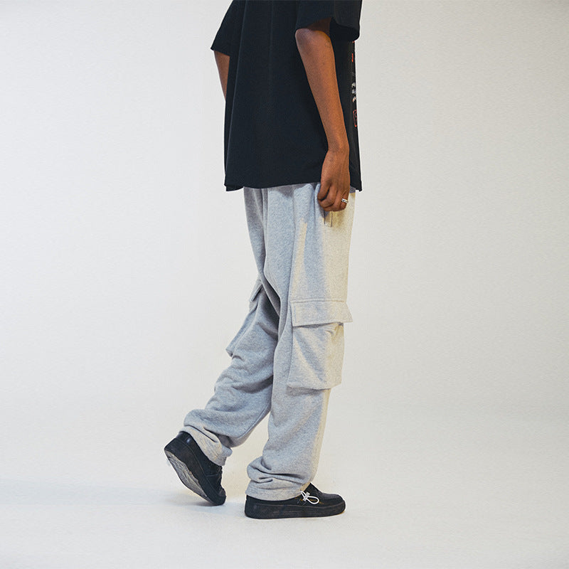 Men's Straight Leg Loose Double Pocket Sweatpants - ChoreGirl
