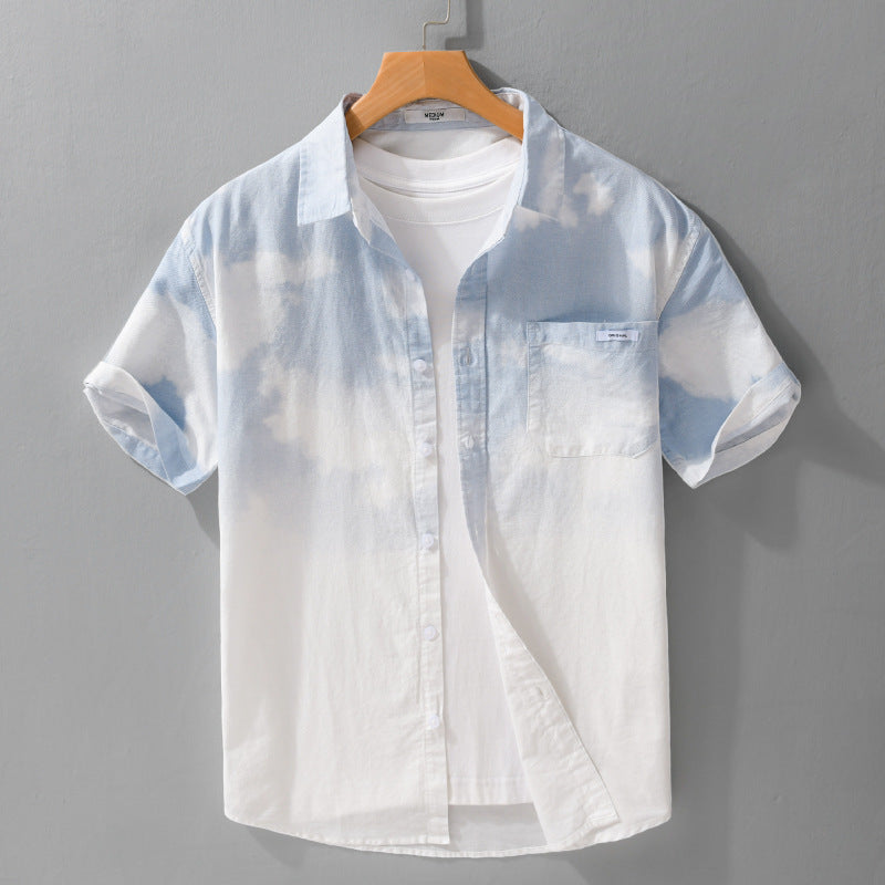Men's Trendy and Romantic Short Sleeved Shirt - ChoreGirl