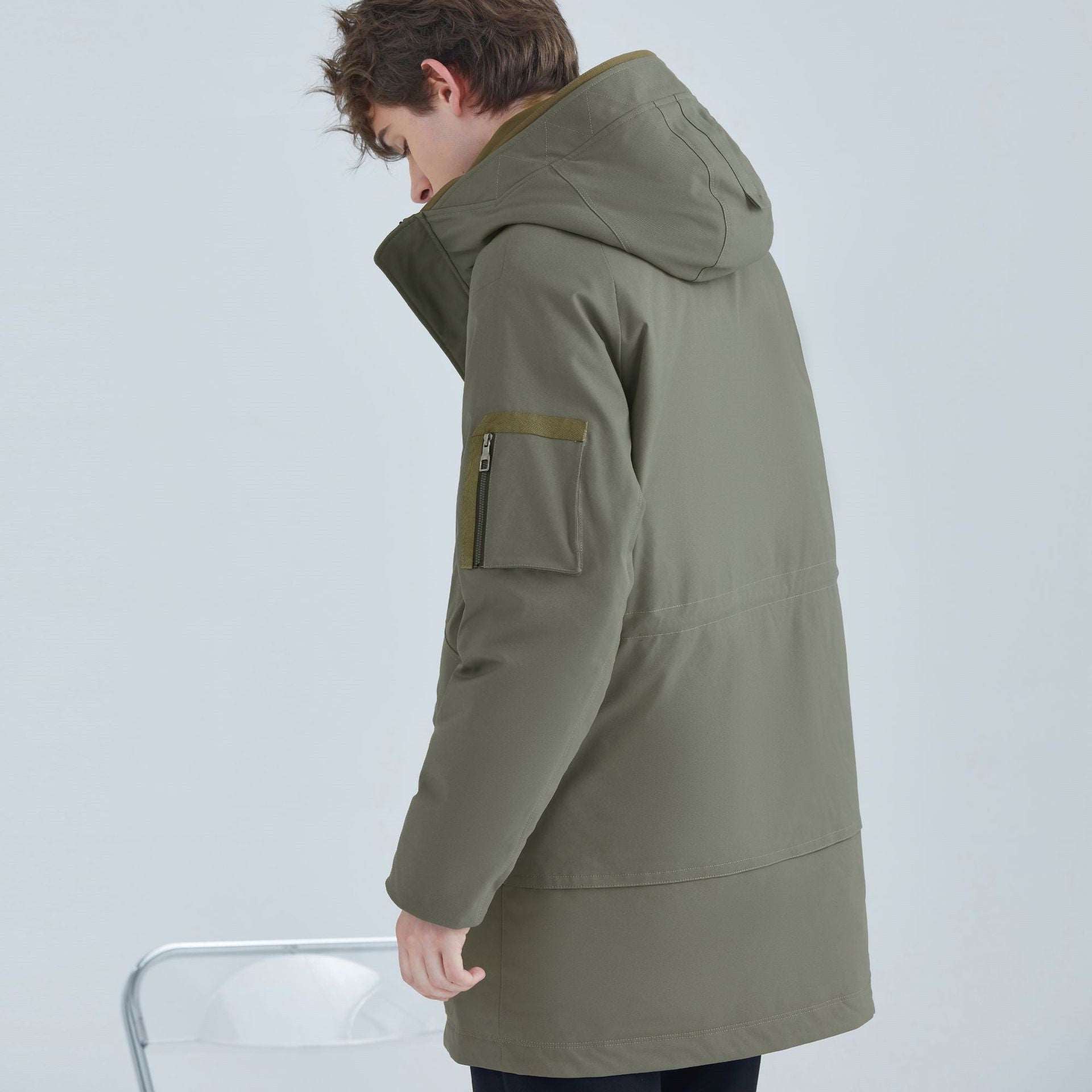 Men's Warm And Comfortable White Duck Down Coat - ChoreGirl