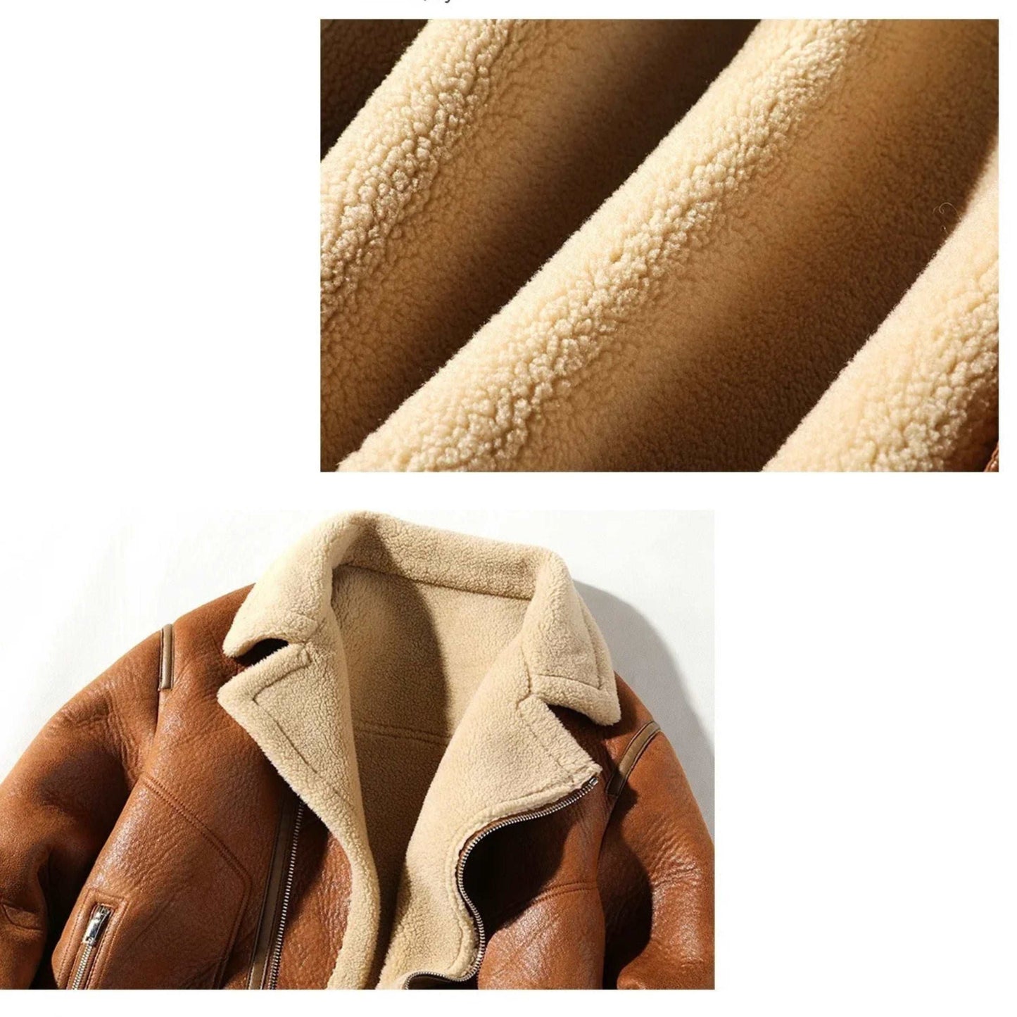 Men's Warm Fleece Lined PU Leather Coat - ChoreGirl