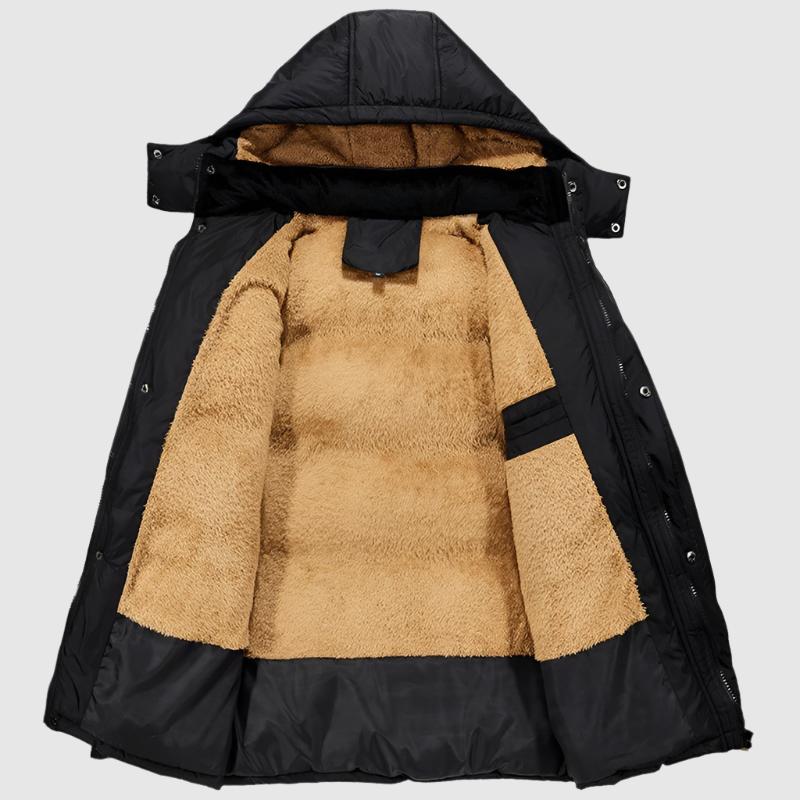 Men's Warm Velvet Padded Hooded Coat - ChoreGirl