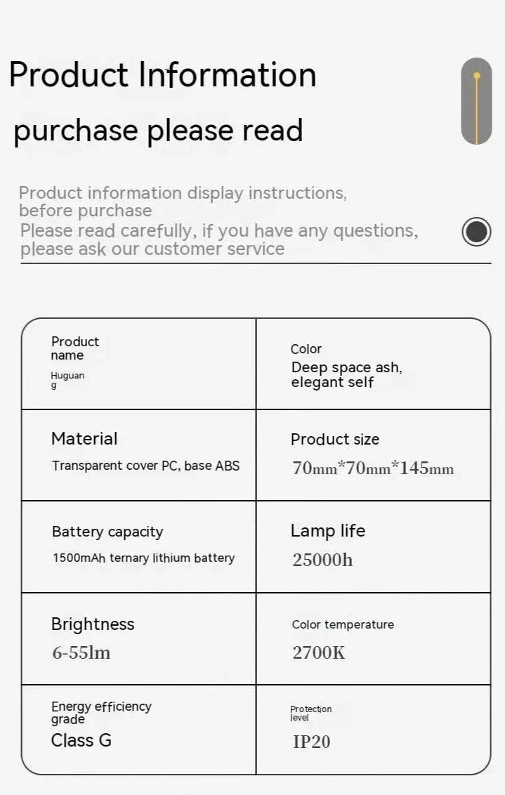 USB Type-C Rechargeable Portable LED Light With High Transparency - ChoreGirl