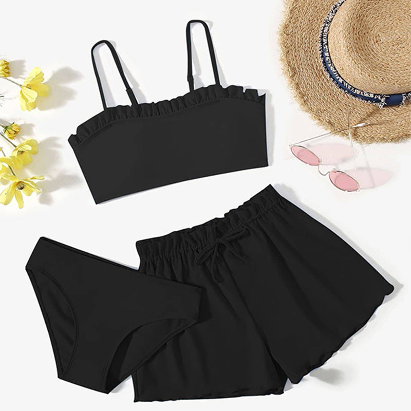Girls Cute Three-piece Swimsuit Set - ChoreGirl
