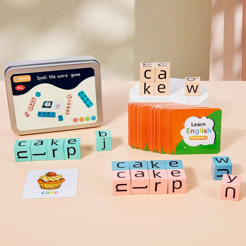 Kids Word Fight Building Blocks Parent-child Interactive Game - ChoreGirl