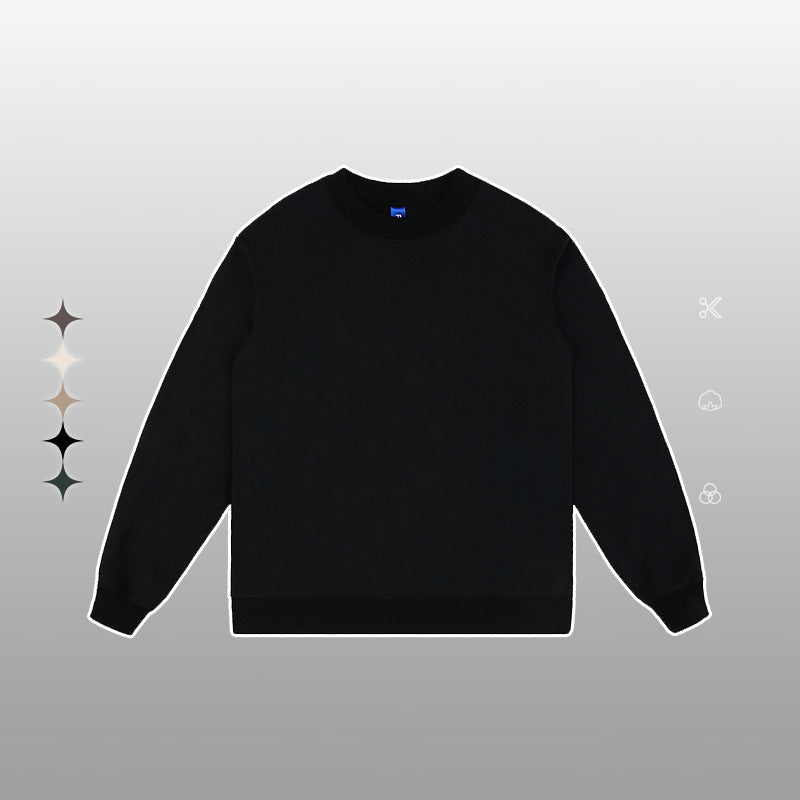 Unisex Heavy Terry Solid Color Loose Round Neck Sweatshirt and Sweatpants - ChoreGirl