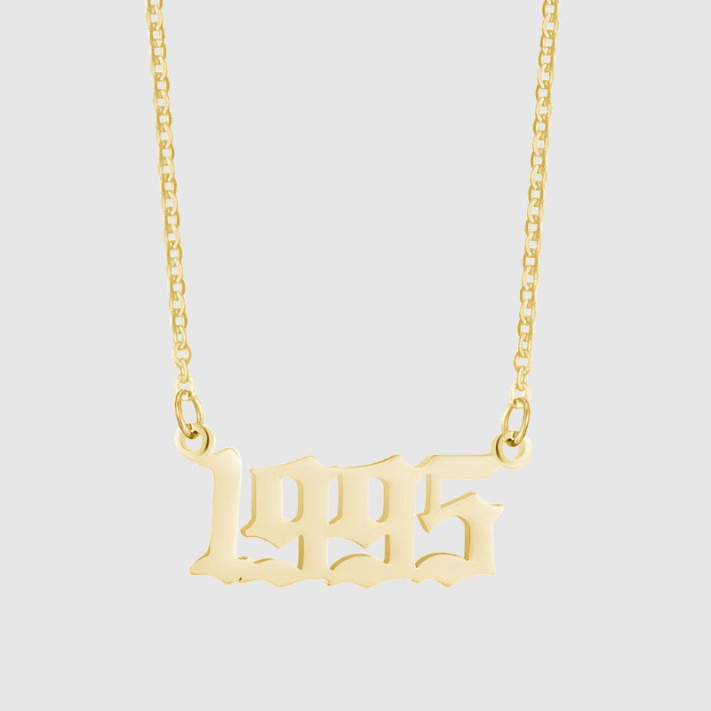 Unisex 18K Stainless Steel 1990-2022 Year Necklace - ChoreGirl