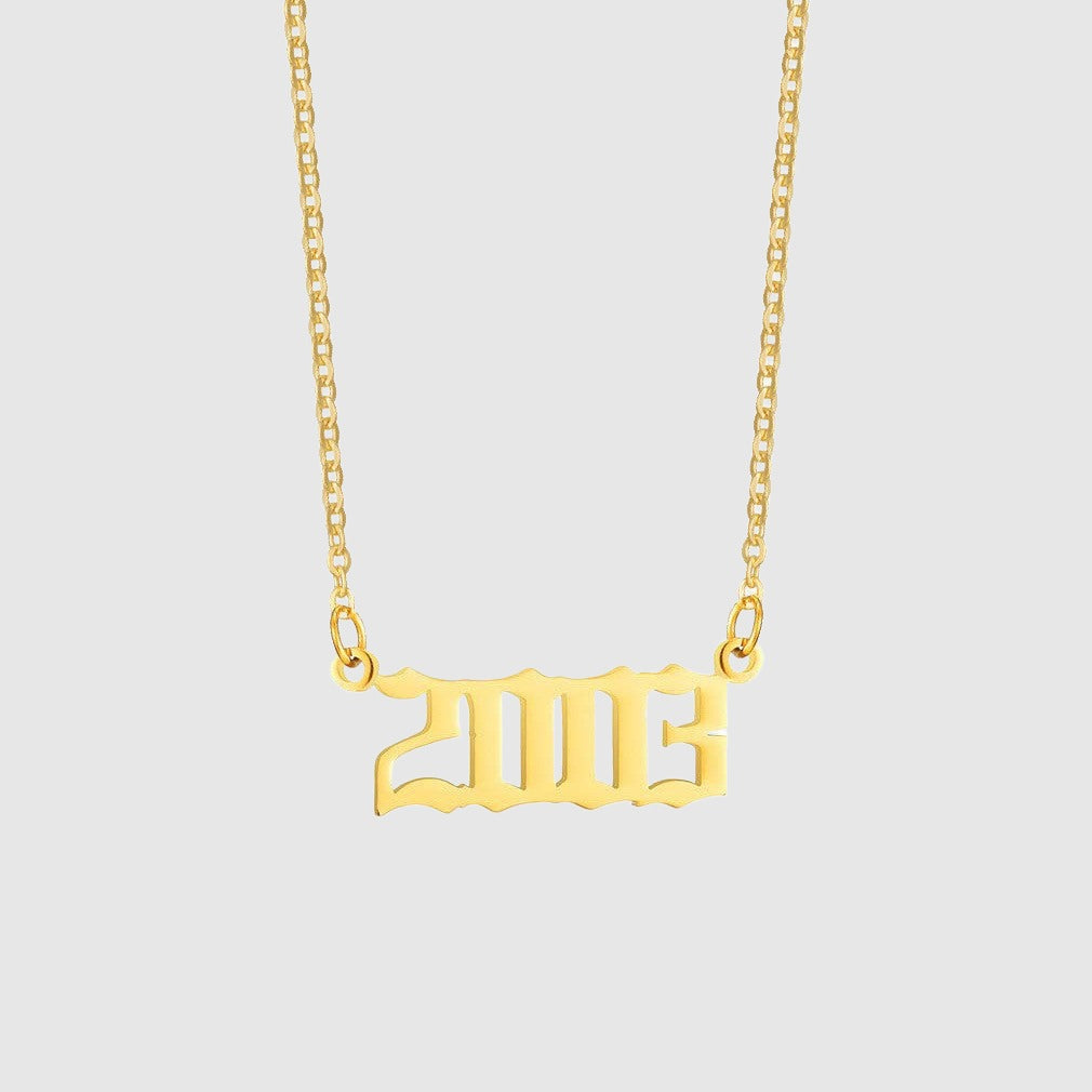 Unisex 18K Stainless Steel 1990-2022 Year Necklace - ChoreGirl