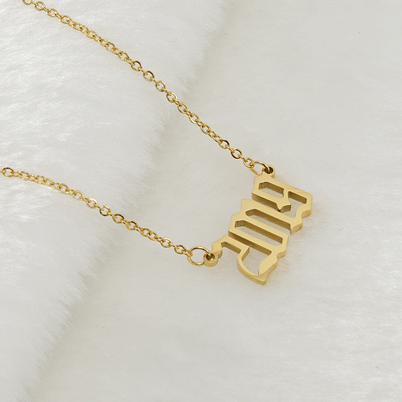 Unisex 18K Stainless Steel 1990-2022 Year Necklace - ChoreGirl