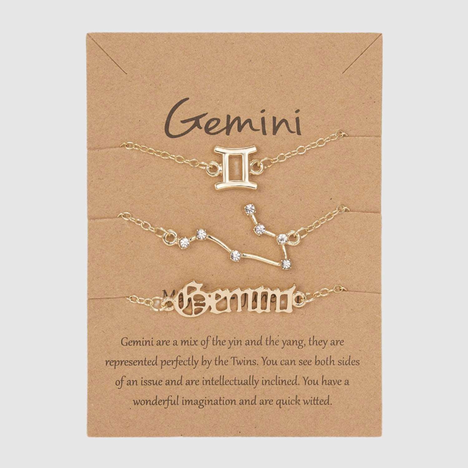 Astrological Sign Three-piece Bracelet Set - ChoreGirl