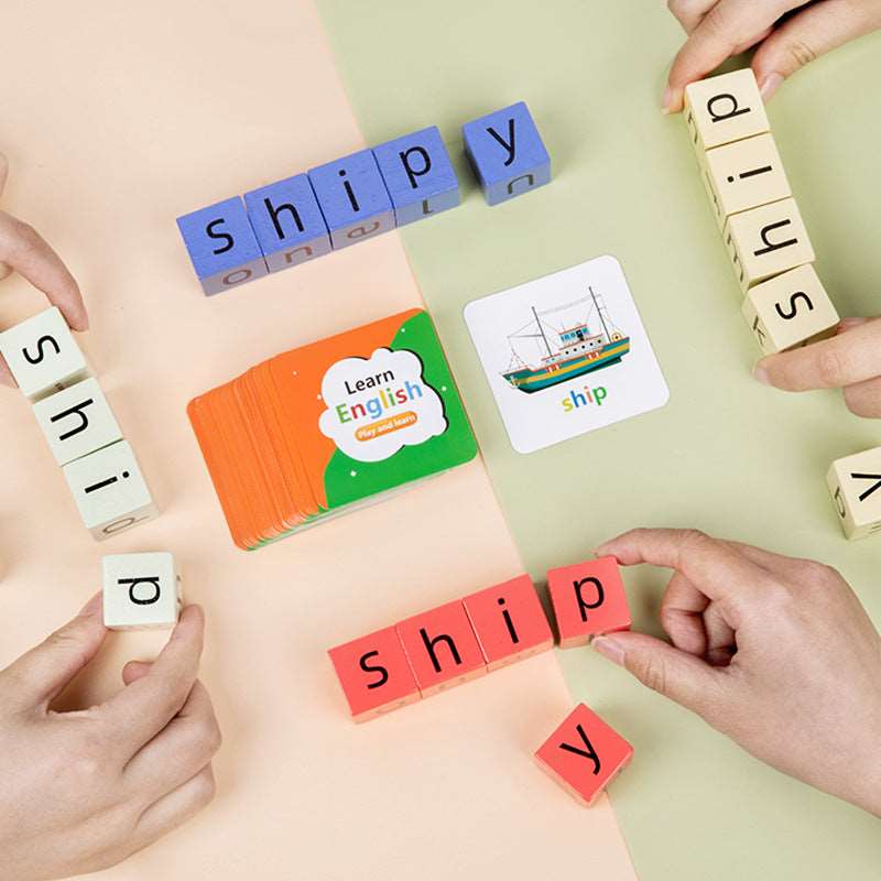 Kids Word Fight Building Blocks Parent-child Interactive Game - ChoreGirl