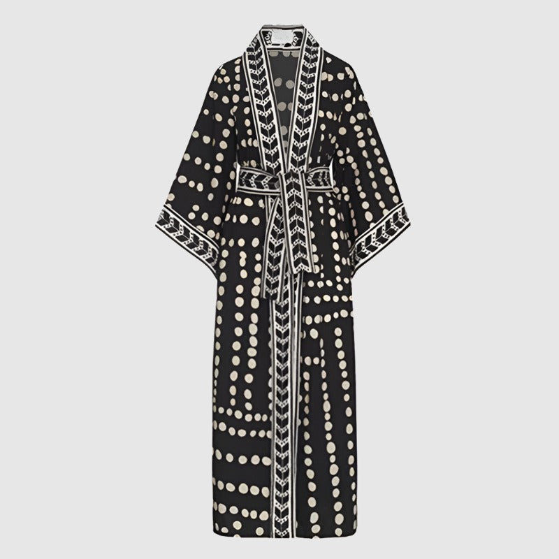 Women's Long Sleeve Loose Bikini Cover Up Beach Robe - ChoreGirl