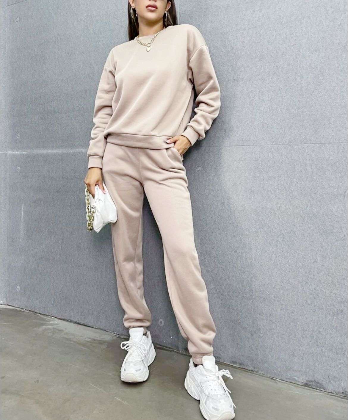 Women's Casual Leisure Long Sleeved Sweatshirt and Pants Outfit Set - ChoreGirl
