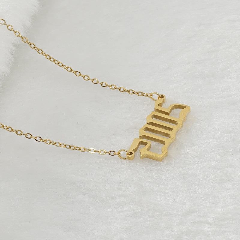 Unisex 18K Stainless Steel 1990-2022 Year Necklace - ChoreGirl