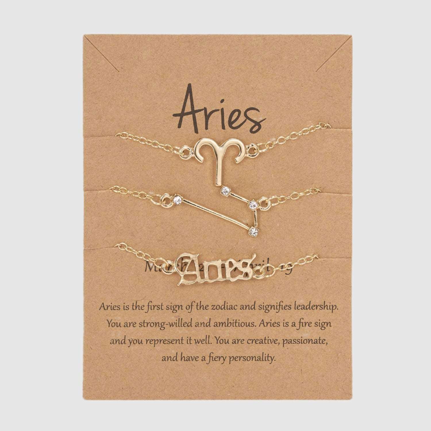 Astrological Sign Three-piece Bracelet Set - ChoreGirl