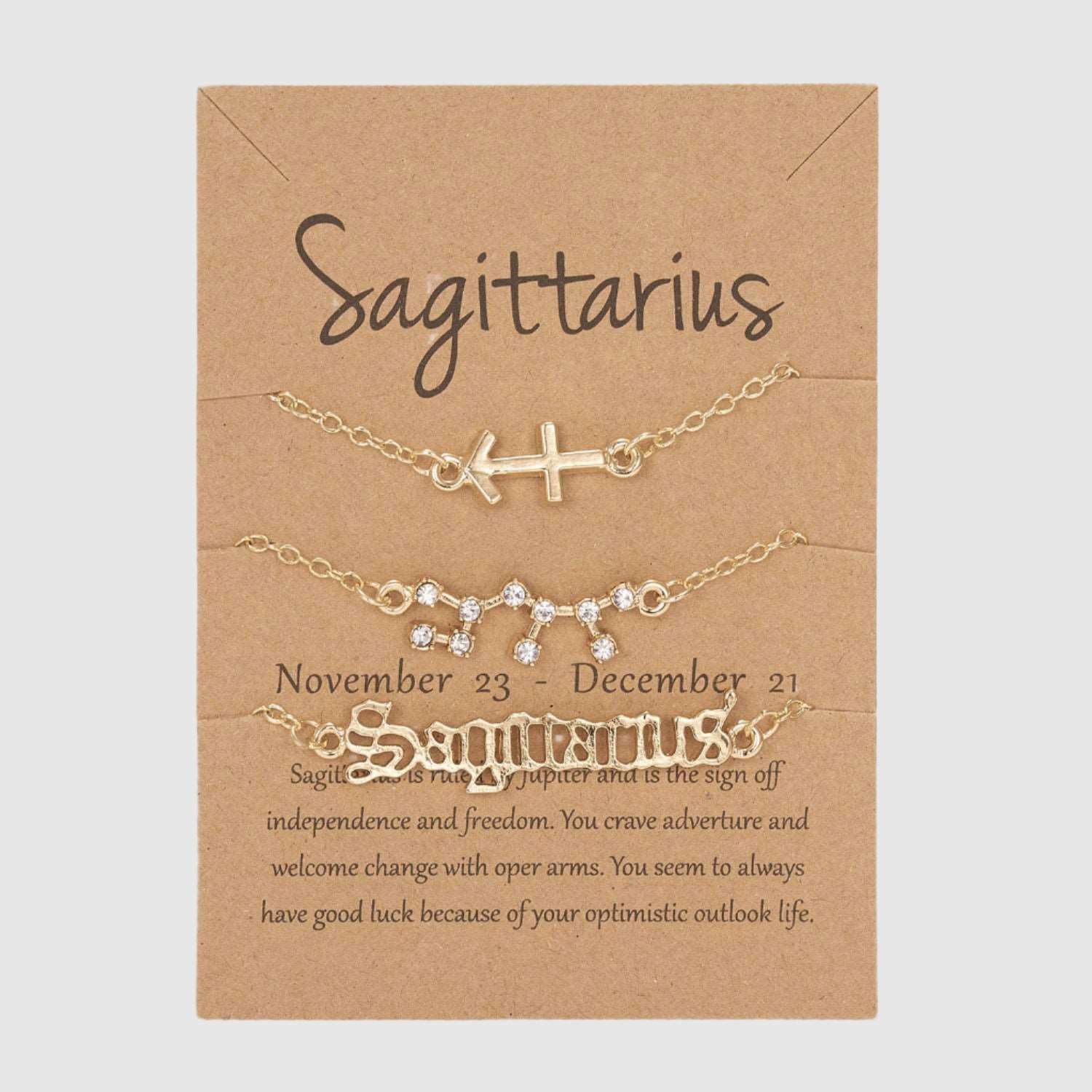 Astrological Sign Three-piece Bracelet Set - ChoreGirl