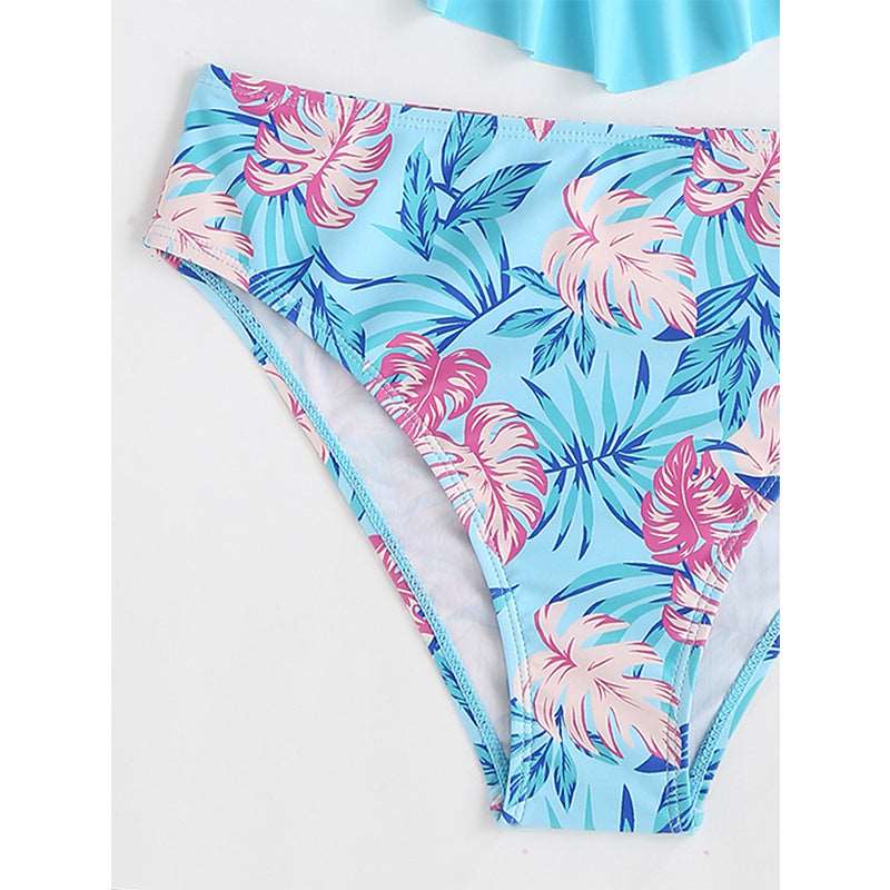 Girls Cute Light Blue Swimsuit - ChoreGirl