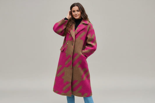 Women's Long Sleeved Turn-down Collar Coat - ChoreGirl