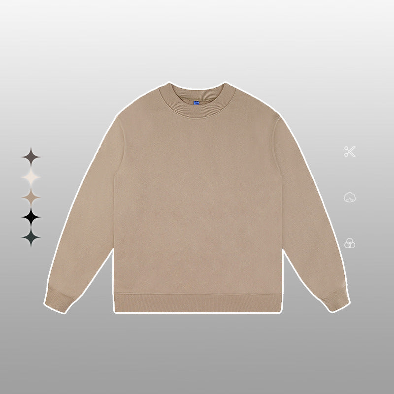 Unisex Heavy Terry Solid Color Loose Round Neck Sweatshirt and Sweatpants - ChoreGirl