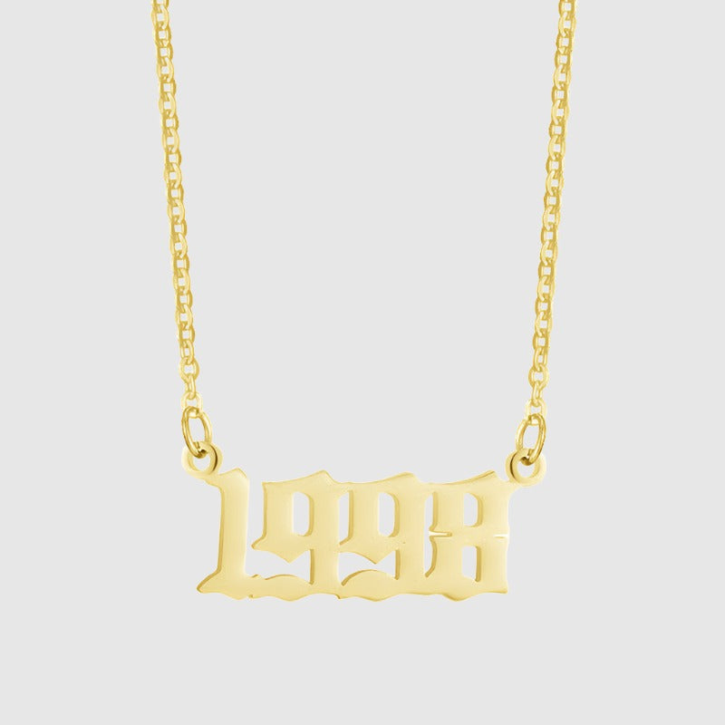 Unisex 18K Stainless Steel 1990-2022 Year Necklace - ChoreGirl