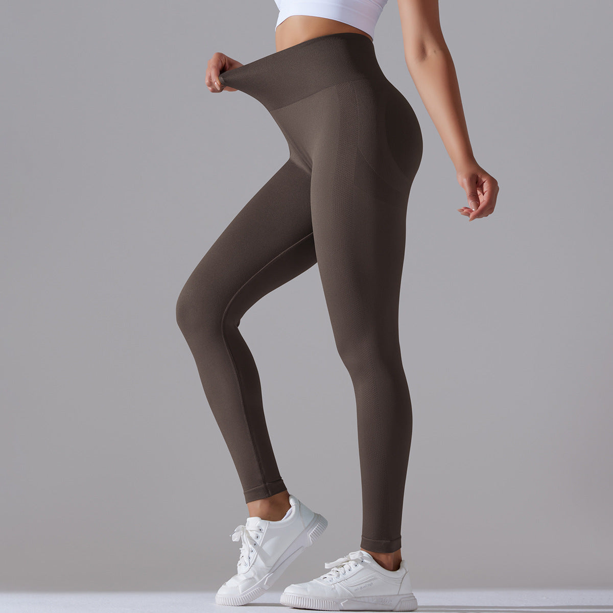 Women's Knitted High Waist Yoga Pants - ChoreGirl