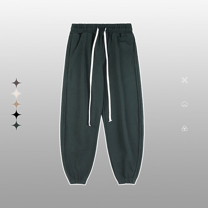 Unisex Heavy Terry Solid Color Loose Round Neck Sweatshirt and Sweatpants - ChoreGirl