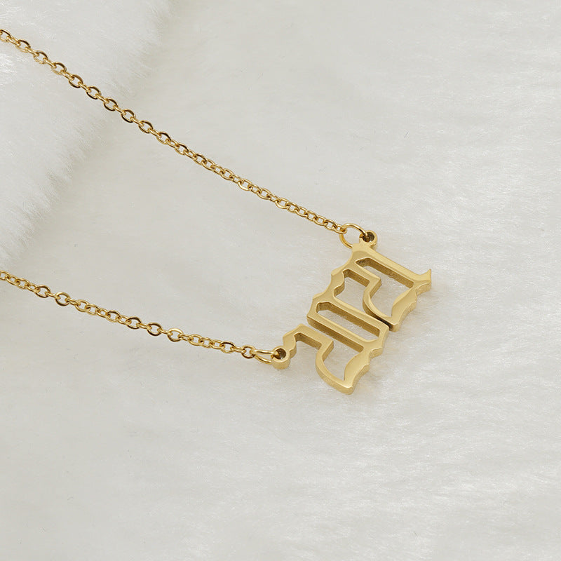 Unisex 18K Stainless Steel 1990-2022 Year Necklace - ChoreGirl