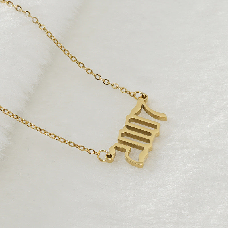 Unisex 18K Stainless Steel 1990-2022 Year Necklace - ChoreGirl