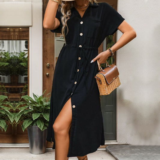 Women's Cross-border Shirt Dress - ChoreGirl