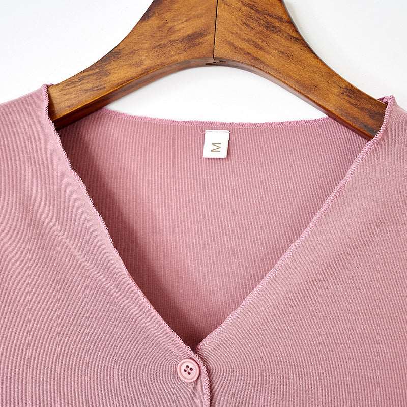 Women's Modal Thin Cotton Silk Pajamas, Loungewear Set - ChoreGirl