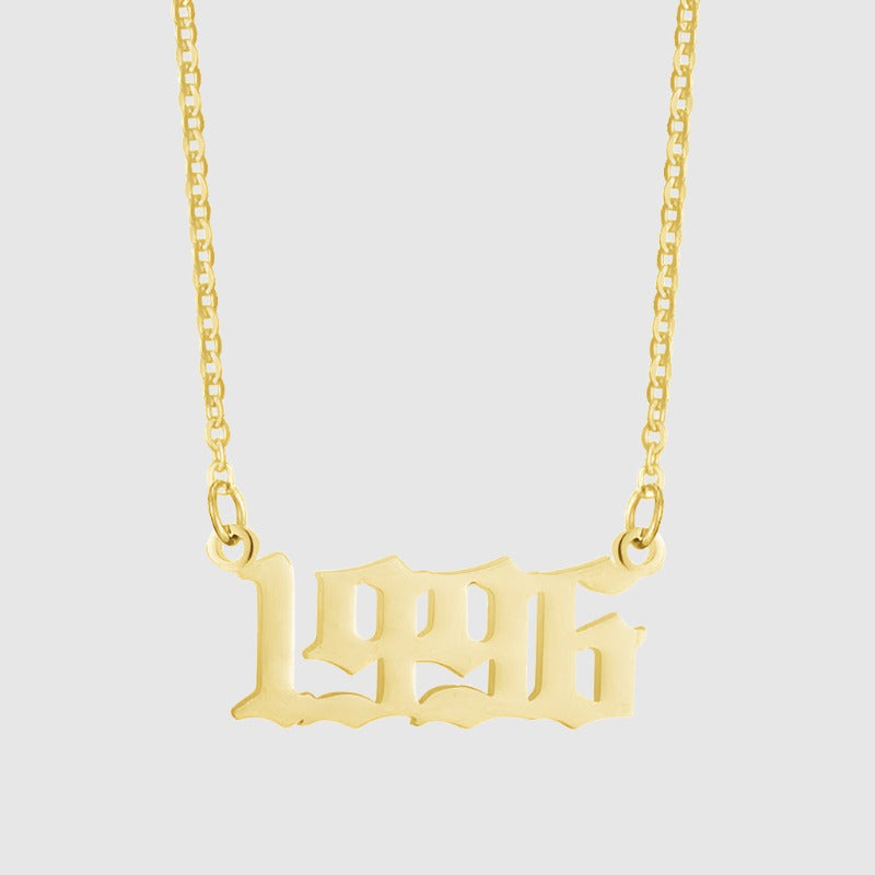 Unisex 18K Stainless Steel 1990-2022 Year Necklace - ChoreGirl