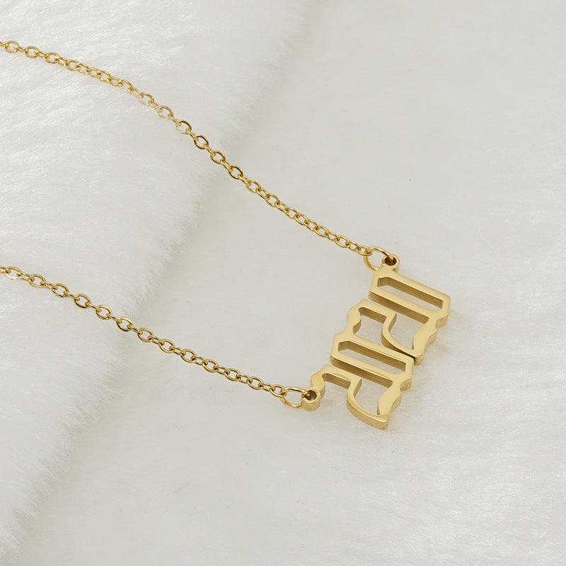 Unisex 18K Stainless Steel 1990-2022 Year Necklace - ChoreGirl
