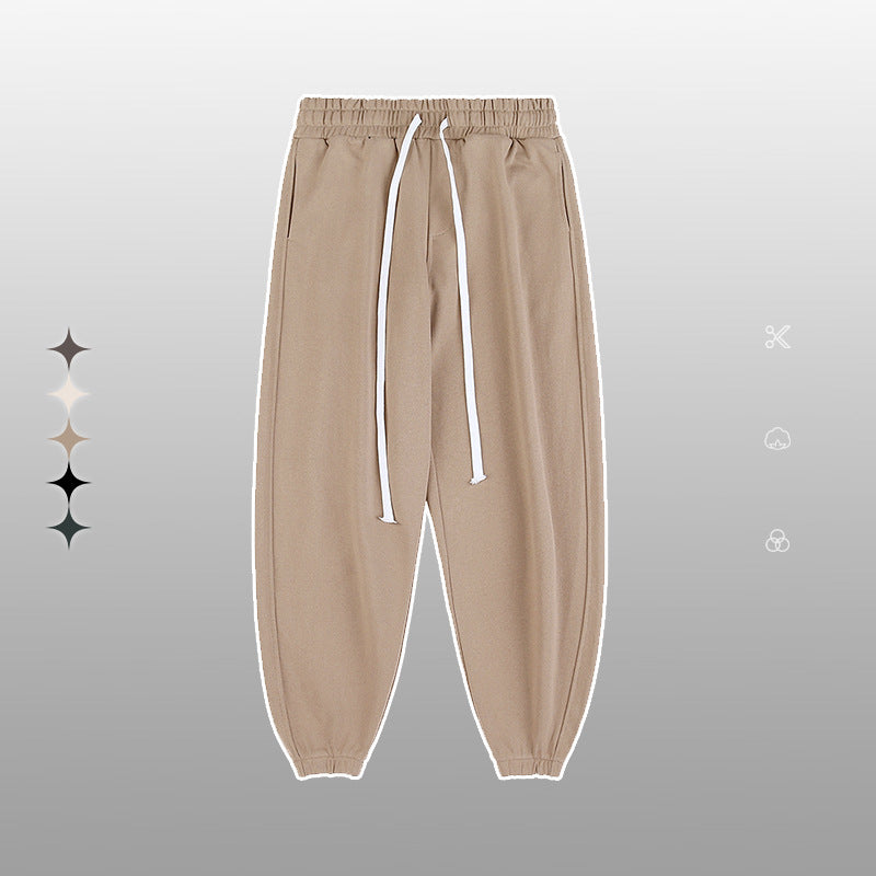 Unisex Heavy Terry Solid Color Loose Round Neck Sweatshirt and Sweatpants - ChoreGirl