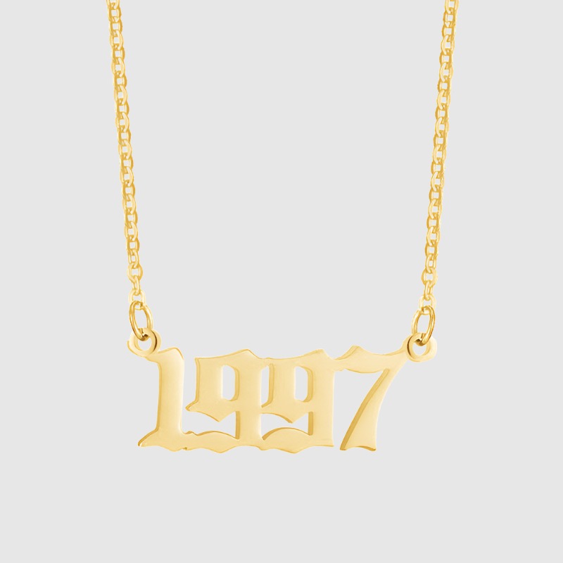 Unisex 18K Stainless Steel 1990-2022 Year Necklace - ChoreGirl
