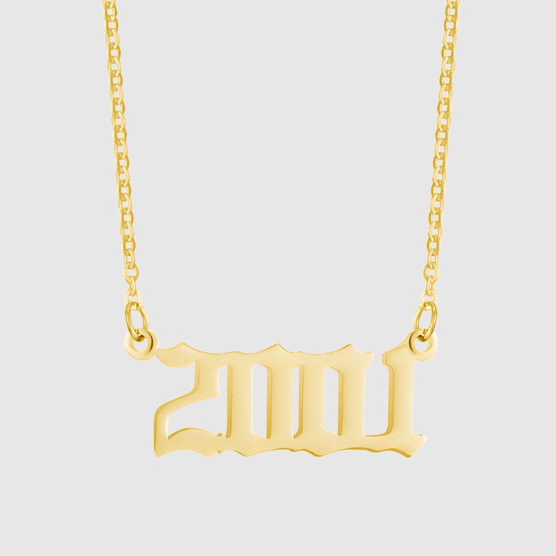 Unisex 18K Stainless Steel 1990-2022 Year Necklace - ChoreGirl