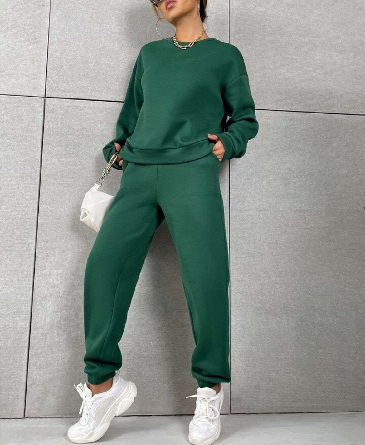 Women's Casual Leisure Long Sleeved Sweatshirt and Pants Outfit Set - ChoreGirl