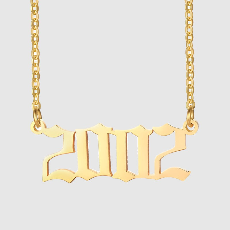 Unisex 18K Stainless Steel 1990-2022 Year Necklace - ChoreGirl