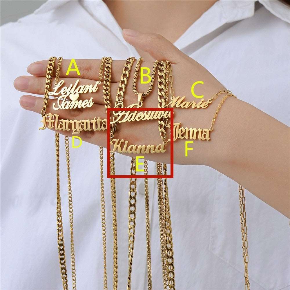 Personalized Custom Name Stainless Steel Necklace - ChoreGirl