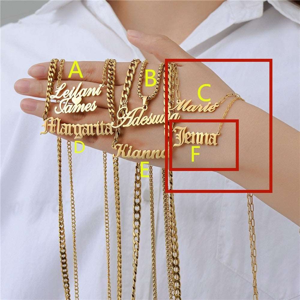 Personalized Custom Name Stainless Steel Necklace - ChoreGirl