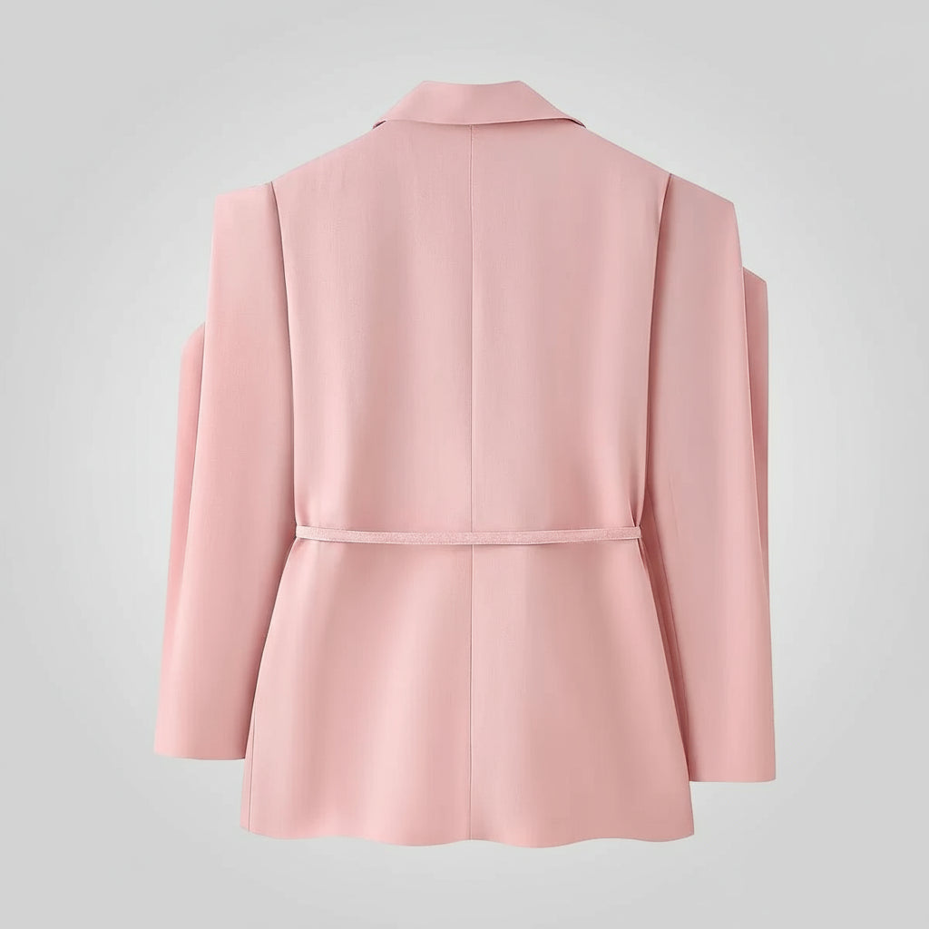 Pink blazer on a white background