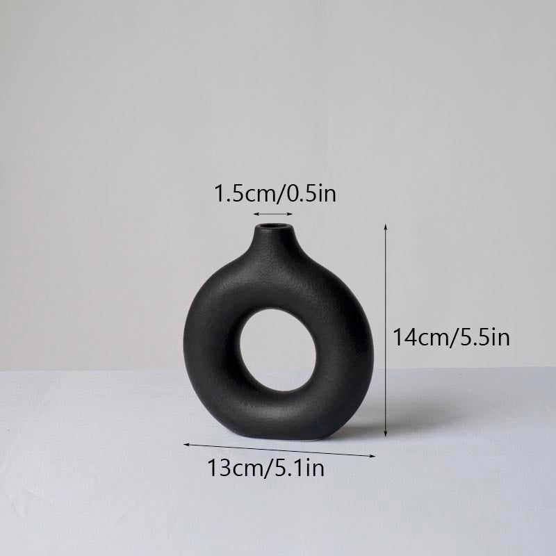 Circular Hollow Ceramic Vase - ChoreGirl