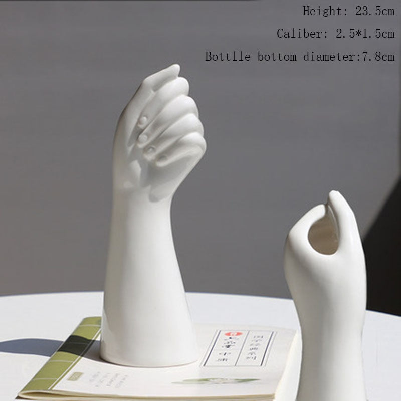 Hand Shaped Ceramic Vase - ChoreGirl