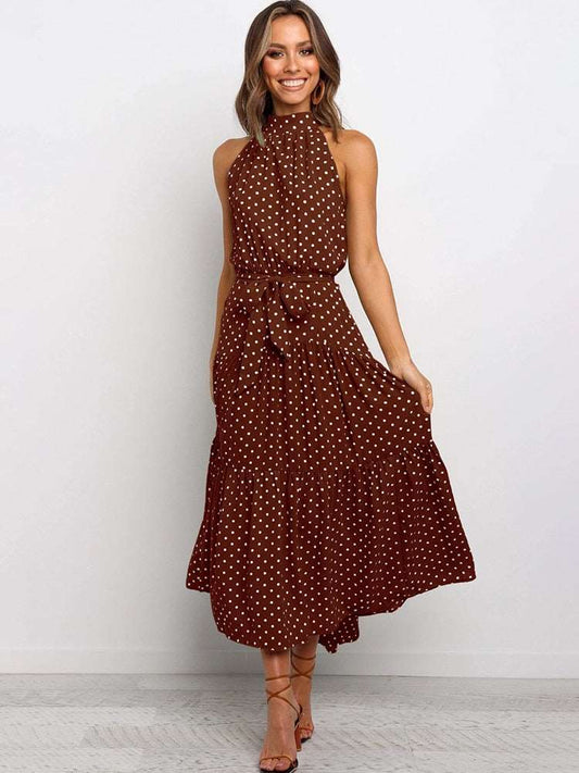Women's Casual Long Strapless Sundress - ChoreGirl