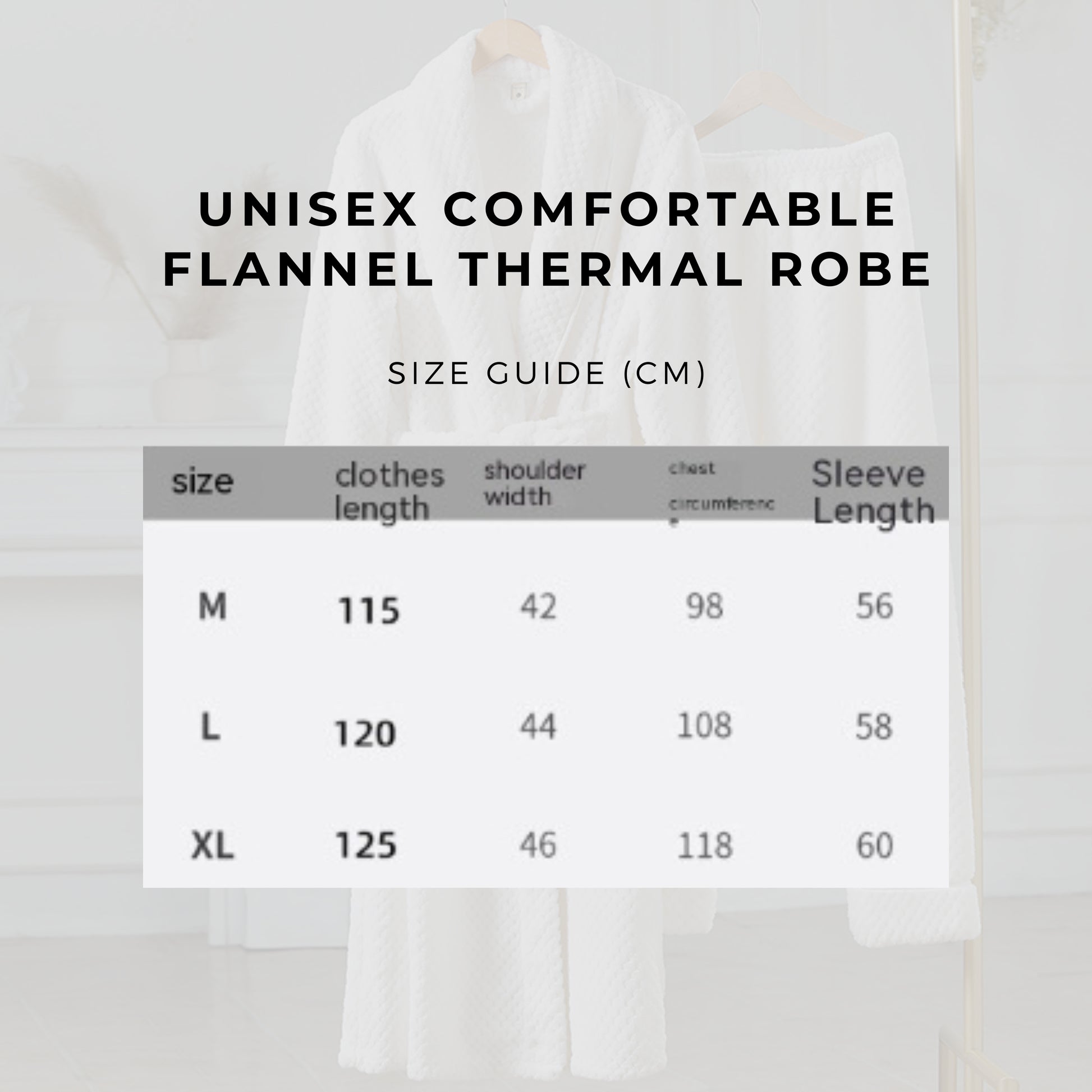 Unisex Comfortable Flannel Thermal Robe - ChoreGirl