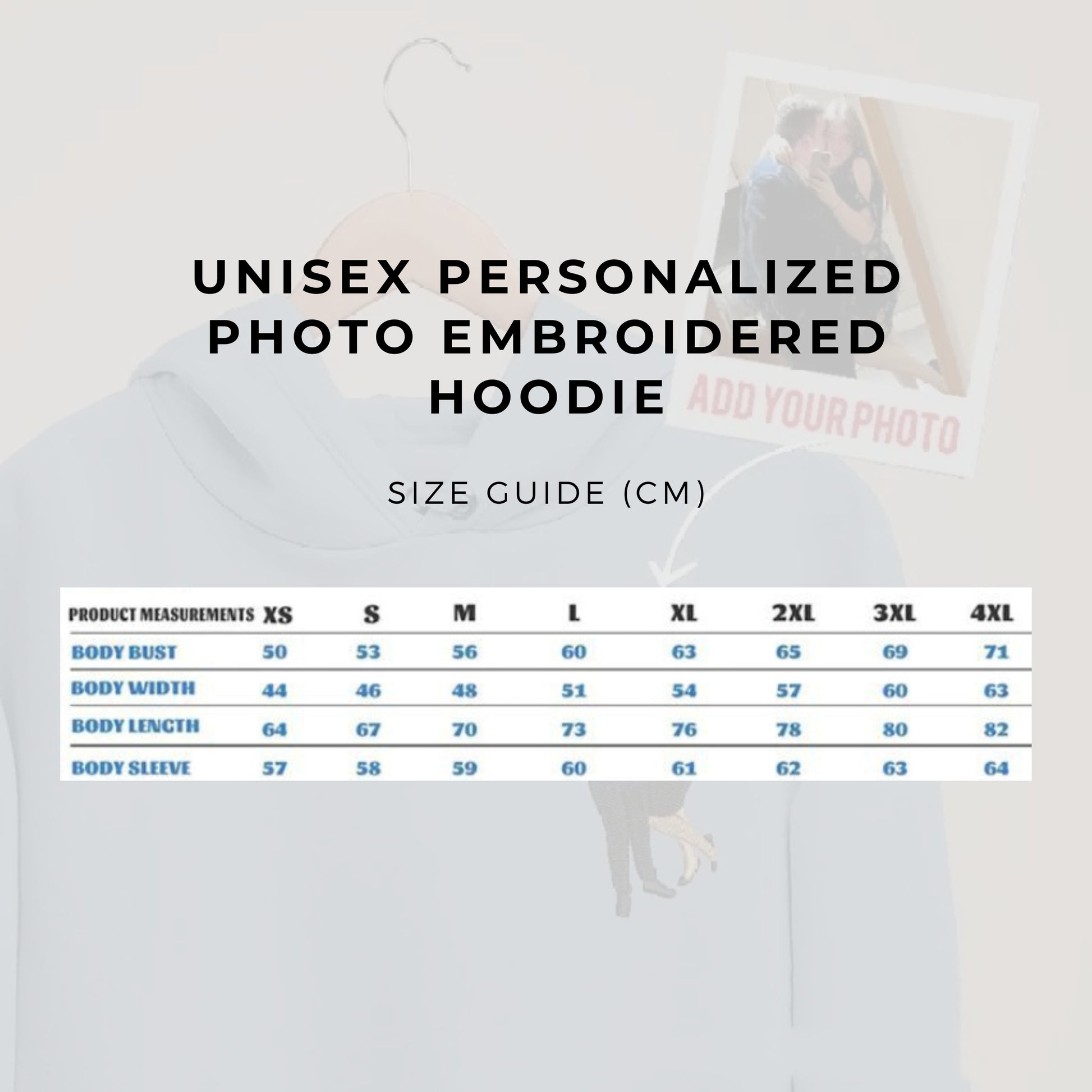 Unisex Custom Photo Embroidered Hoodie | PERSONALIZED - ChoreGirl