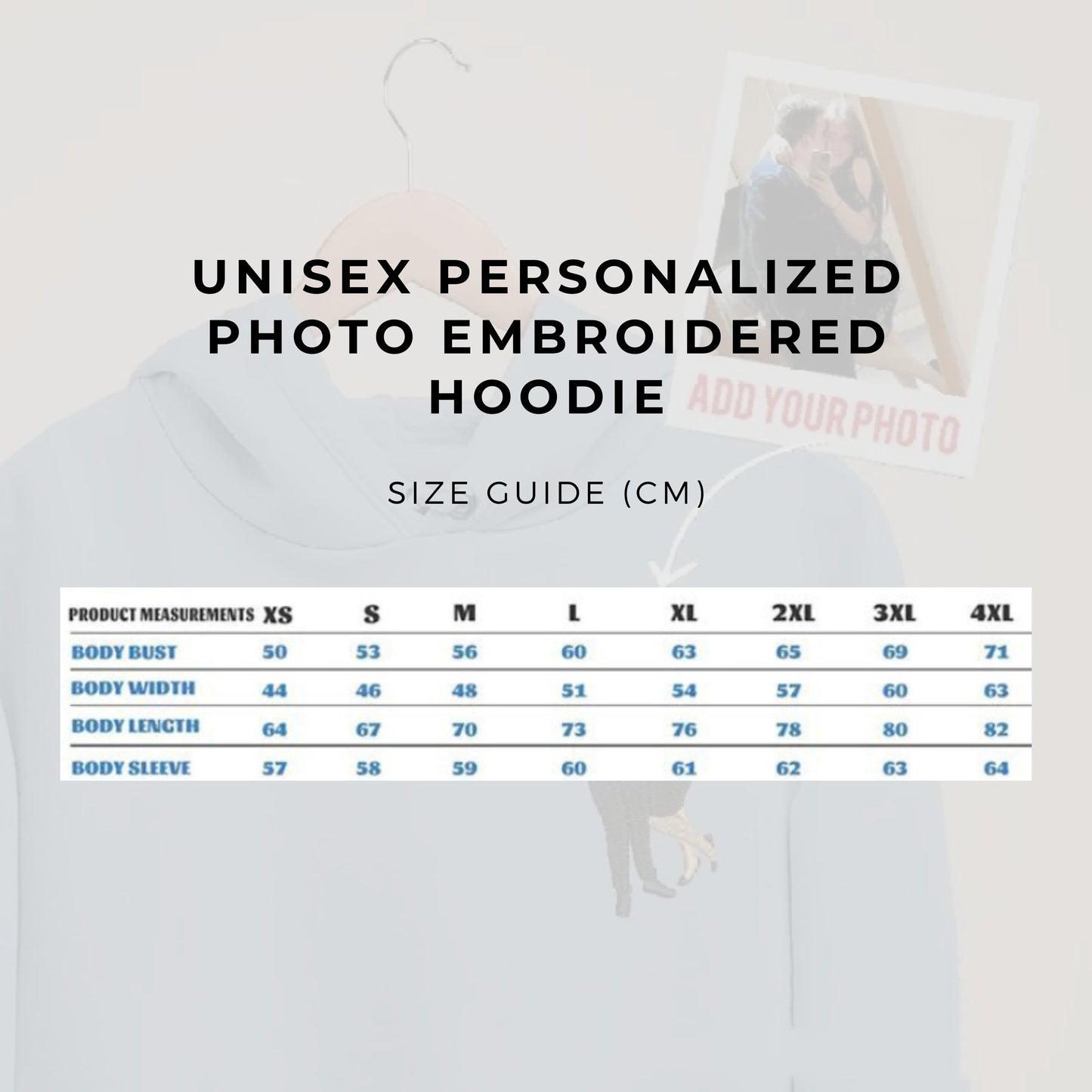 Unisex Custom Photo Embroidered Hoodie | PERSONALIZED - ChoreGirl