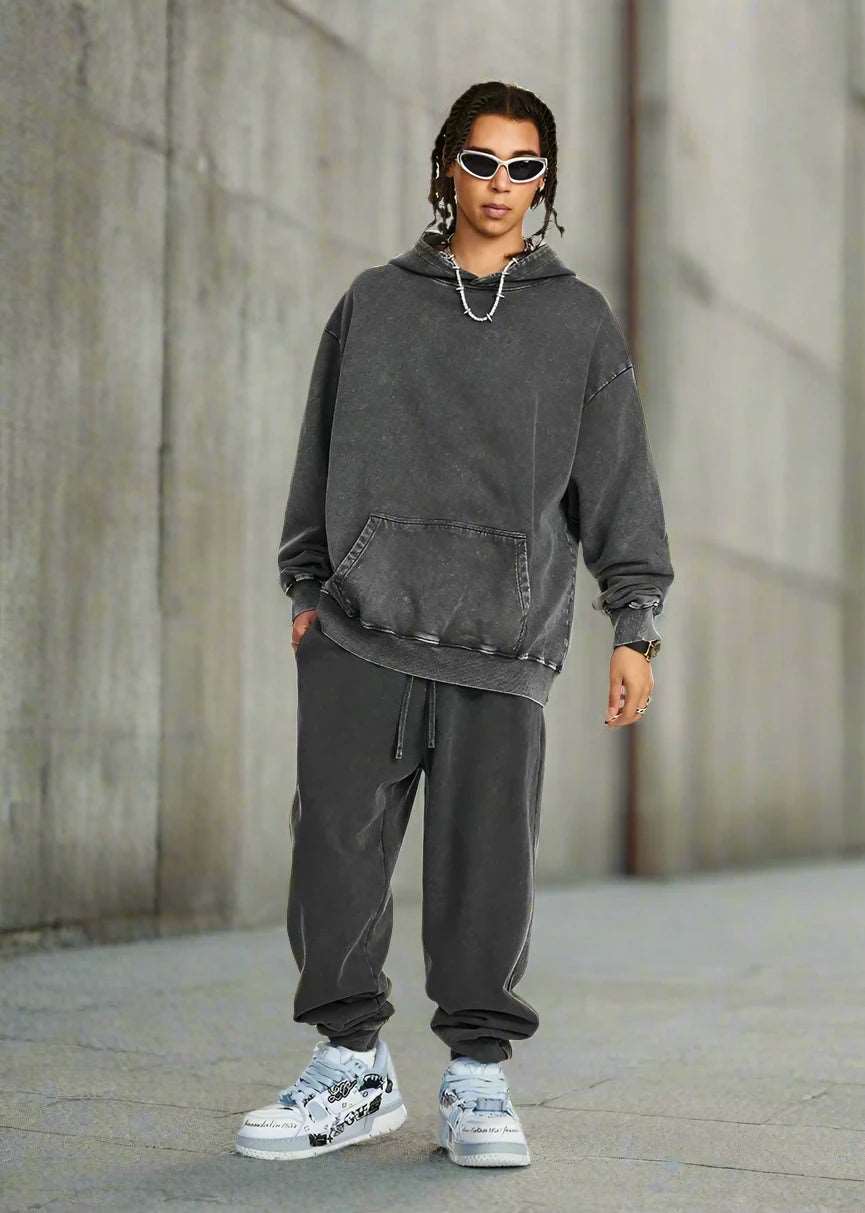 Unisex Comfortable Loose Hoodie and Sweatpants Outfit - ChoreGirl