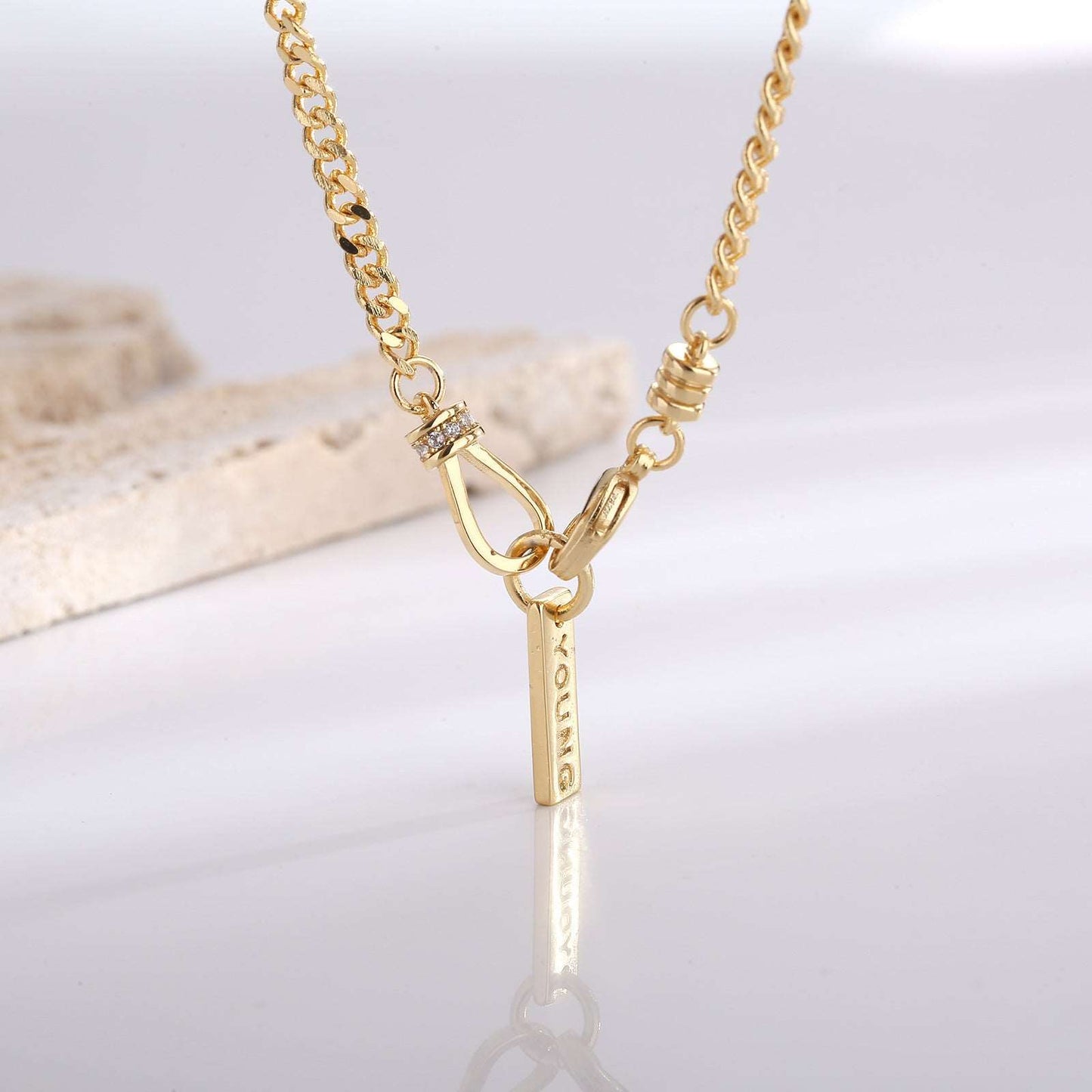 Unisex Elegant "YOUNG" Pendant Necklace - ChoreGirl