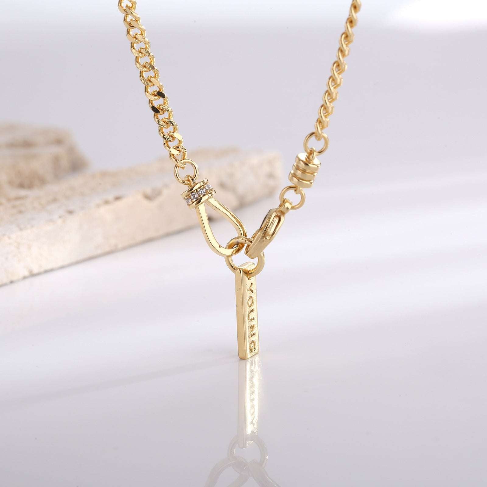 Unisex Elegant "YOUNG" Pendant Necklace - ChoreGirl