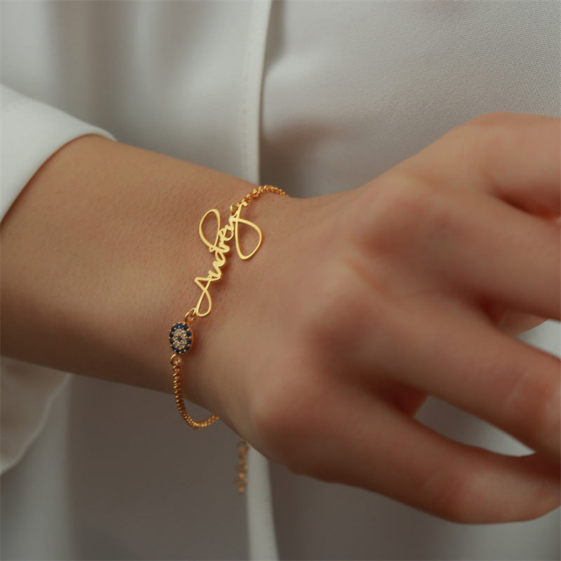 Unisex Good Luck Charm and Personalized Name Handmade Bracelet - ChoreGirl